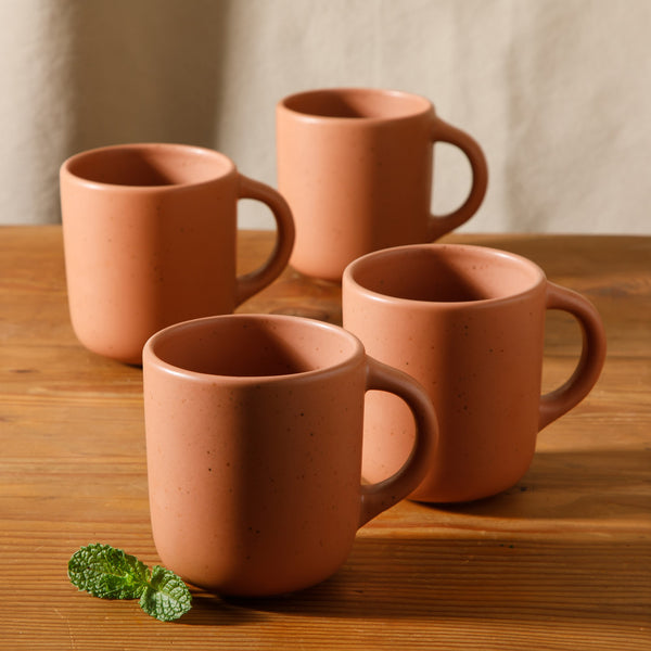 Gibson Home Bloomhouse Corsica Clay 4 Piece Mug Set