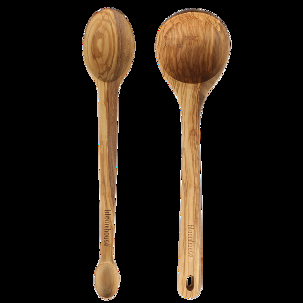 gibson home Bloomhouse Italian Olive Wood 2-Piece Extra-Large 14 Inch Ladle and Tasting Spoon Set gibson home Bloomhouse Italian Olive Wood 2-Piece Extra-Large 14 Inch Ladle and Tasting Spoon Set