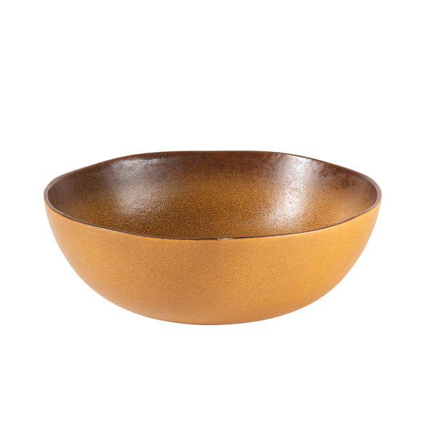 Gibson Home Bloomhouse Palermo Sun 2 Piece Serving Bowl And Oval Platter Stoneware Reactive Glaze Serveware Set