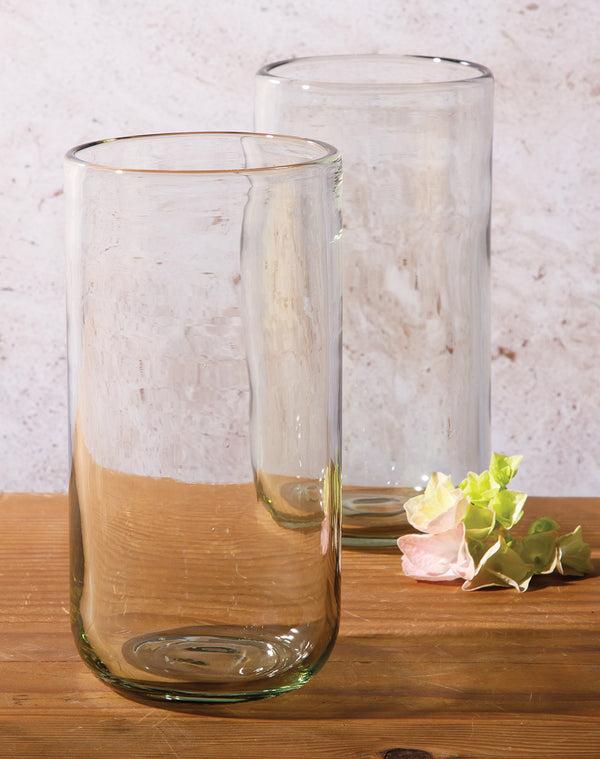 Gibson Home Bloomhouse Sayulita Spring 8-Piece Hand Made 21 Oz Jadeite Colored Glass Tumbler Set W/ Coasters