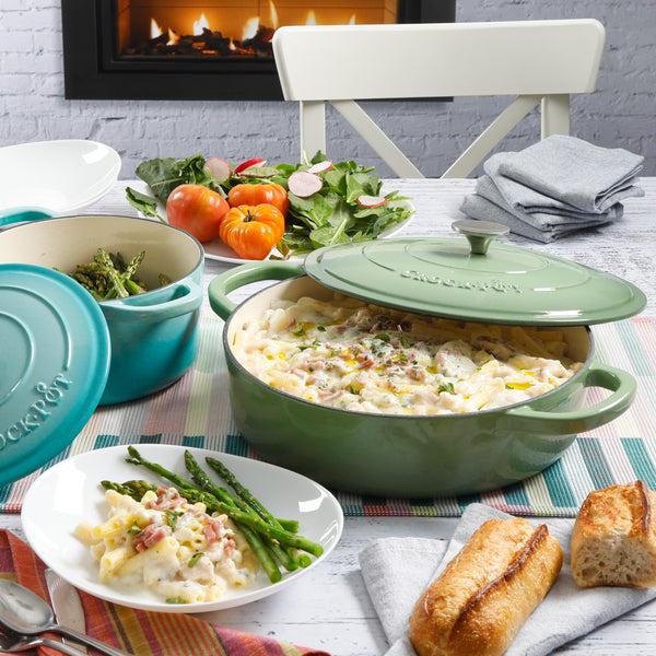 Gibson Home Crock Pot Artisan 5-Quart Enameled Cast Iron Braiser