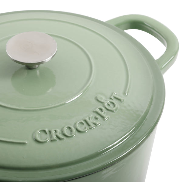 Gibson Home Crock Pot Artisan 7-Quart Round Enameled Cast Iron Dutch Oven