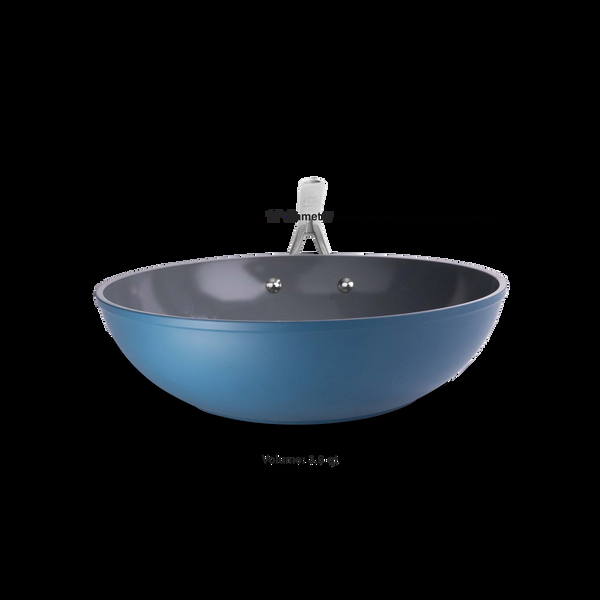 Gibson Home Frok 11" All-In-One Ceramic Non-Stick Fry Pan Meets Wok W/ Lid