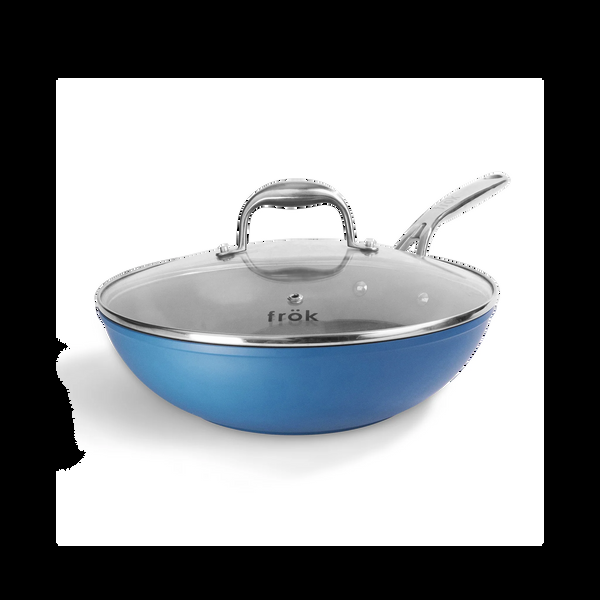 gibson home Frok 11" All-In-One Ceramic Non-Stick Fry Pan Meets Wok w/ Lid gibson home Frok 11" All-In-One Ceramic Non-Stick Fry Pan Meets Wok w/ Lid