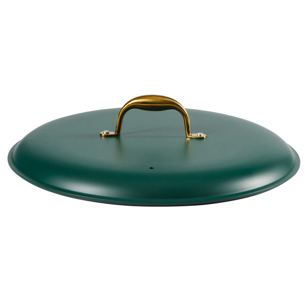 Gibson Home Frok 13" Frying Pan Wok Skillet 4MM Thick Quick Heat Aluminum Cookware W/ Aluminum Lid Set W/ Premium PFA Free Ceramic Nonstick Interior & Heat Resistant Exterior - Induction