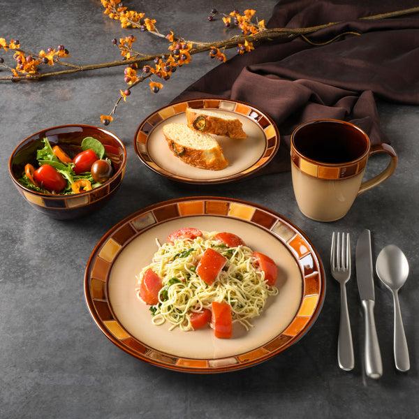 Gibson Home Gibson Elite Casa Estebana 16-Piece Reactive Stoneware Dinnerware Set