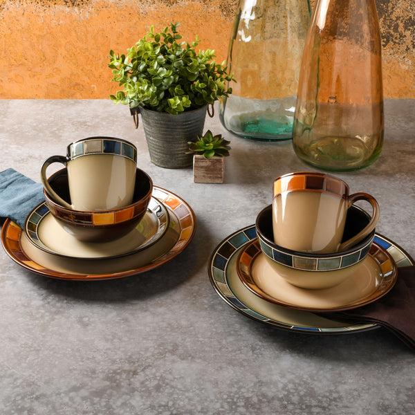 Gibson Home Gibson Elite Casa Estebana 16-Piece Reactive Stoneware Dinnerware Set