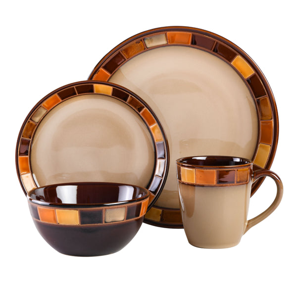 Gibson Home Gibson Elite Casa Estebana 16-Piece Reactive Stoneware Dinnerware Set