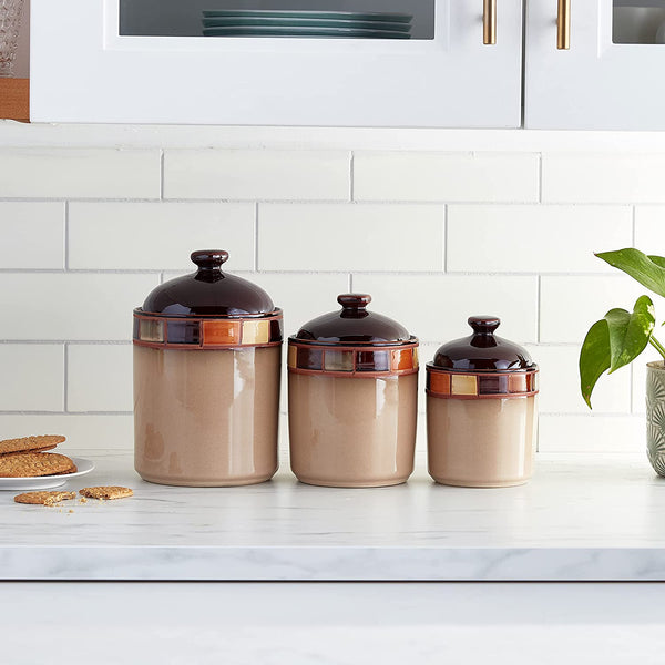 Gibson Home Gibson Elite Casa Estebana 3-Piece Stoneware Canister Set