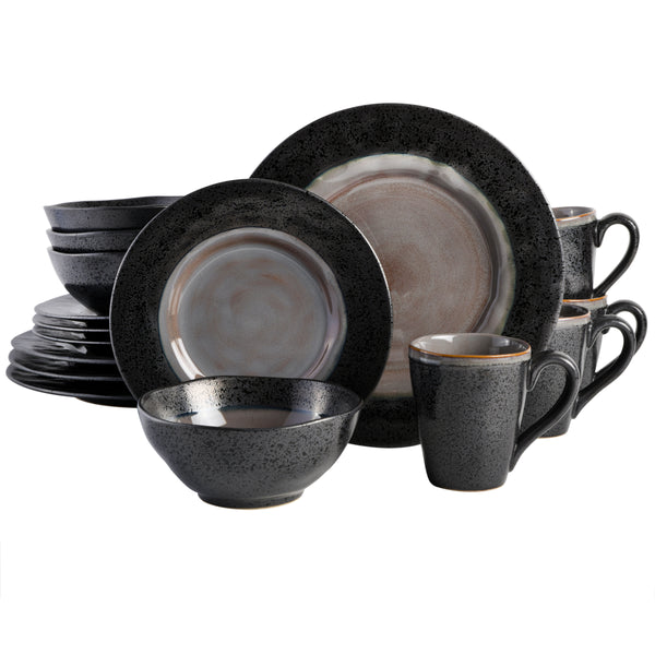 Gibson Home Gibson Elite Dragonstone 16-Piece Reactive Stoneware Dinnerware Set