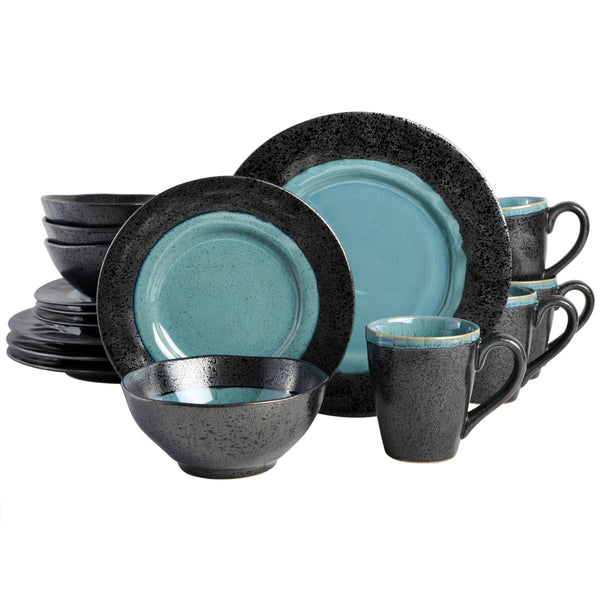 gibson home Gibson Elite Dragonstone 16-Piece Reactive Stoneware Dinnerware Set