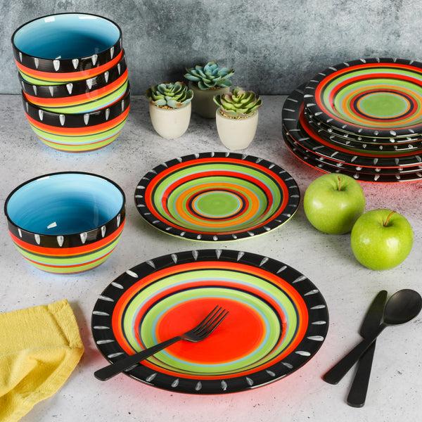 Gibson Home Gibson Elite Feliz Mesa 12-Piece Hand Painted Dinnerware Set