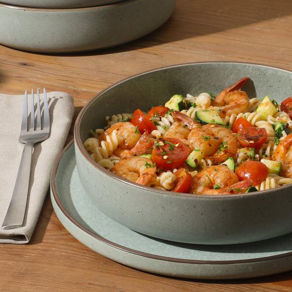 Gibson Home Gibson Elite Gelston Stoneware Matte Reactive Glaze 16 Piece (Service For 4) Plates And Bowl Dinnerware Set