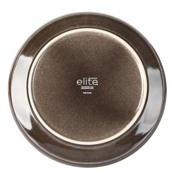 Gibson Home Gibson Elite Hailstone 16 Piece Stonewe Reactive Glaze (Service For 4) Ceramic Plates And Bowls Dinnerware Set