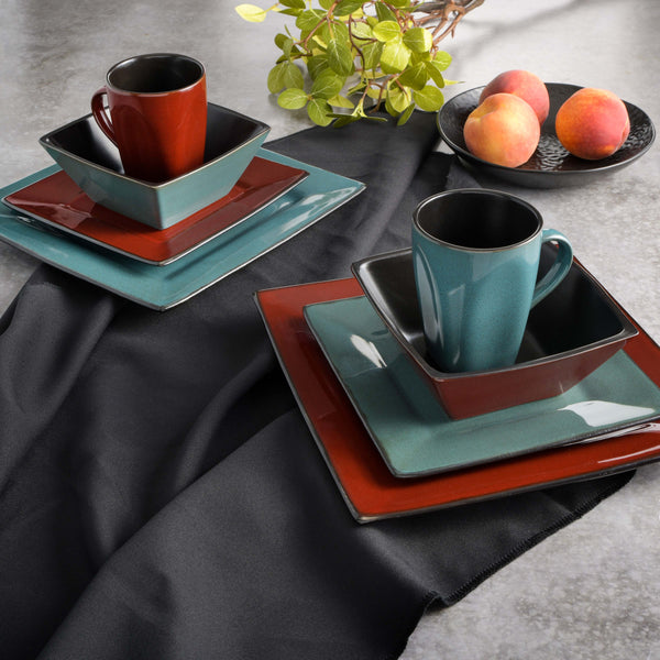 Gibson Home Gibson Elite Kiesling 16-Piece Reactive Stoneware Dinnerware Set