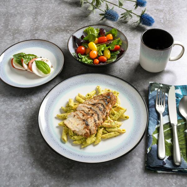 Gibson Home Gibson Elite Rings Of Saturn 16-Piece Reactive Stoneware Dinnerware Set