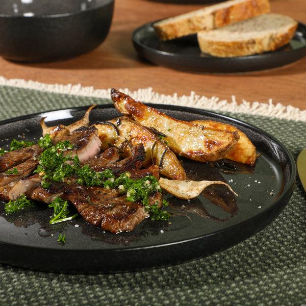 Gibson Home Gibson Elite Tahoe Sunset 12 Piece Stoneware Reactive Glaze (Service For 4) Ceramic Plates And Bowls Dinnerware Set