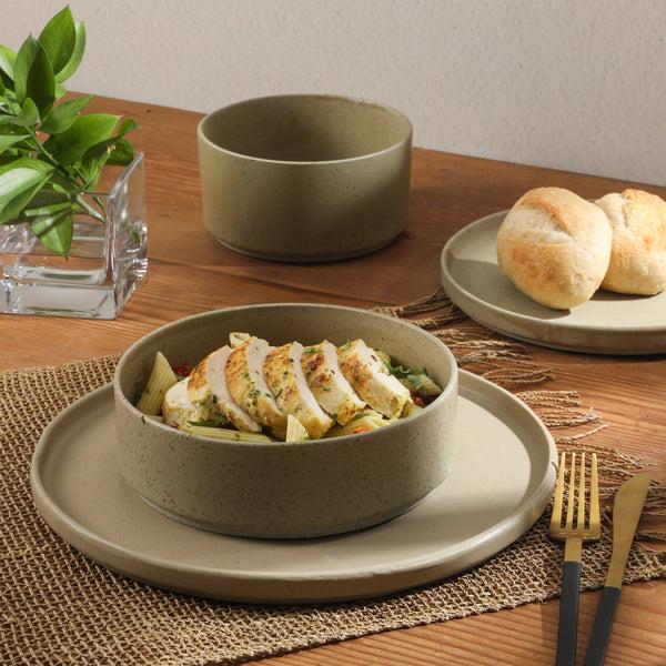 Gibson Home Gibson Elite Tatum Premium Porcelain Matte Reactive Glaze 16 Piece (Service For 4) Plates And Bowls Stackable Dishes Ceramic Dinnerware Set