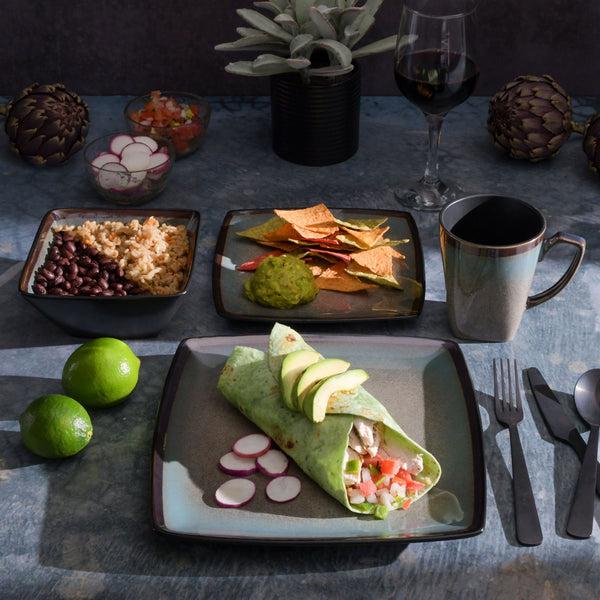 Gibson Home Gibson Elite Tequesta 16-Piece Reactive Stoneware Dinnerware Set