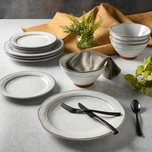 Gibson Home Gibson Elite Terranea 12-Piece Reactive Terracotta Dinnerware Set