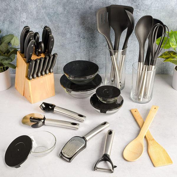 Gibson Home Gibson Home 95-Piece Complete Kitchen Starter Kit - Dinnerware Cookware Bakeware Kitchen Tools