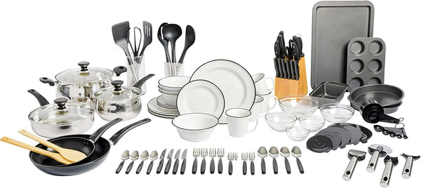 gibson home Gibson Home 95-Piece Complete Kitchen Starter Kit - Dinnerware Cookware Bakeware Kitchen Tools