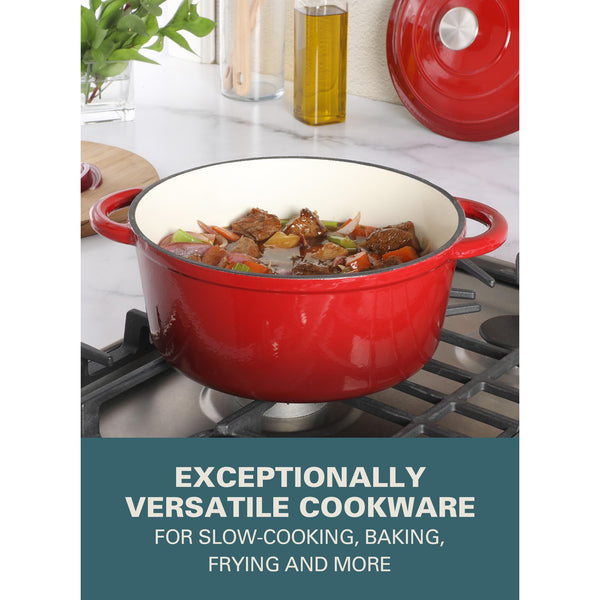 Gibson Home Gibson Home Addlestone 5 Quart Enameled Cast Iron Dutch Oven