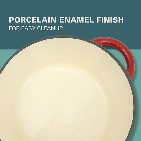 Gibson Home Gibson Home Addlestone 5 Quart Enameled Cast Iron Dutch Oven