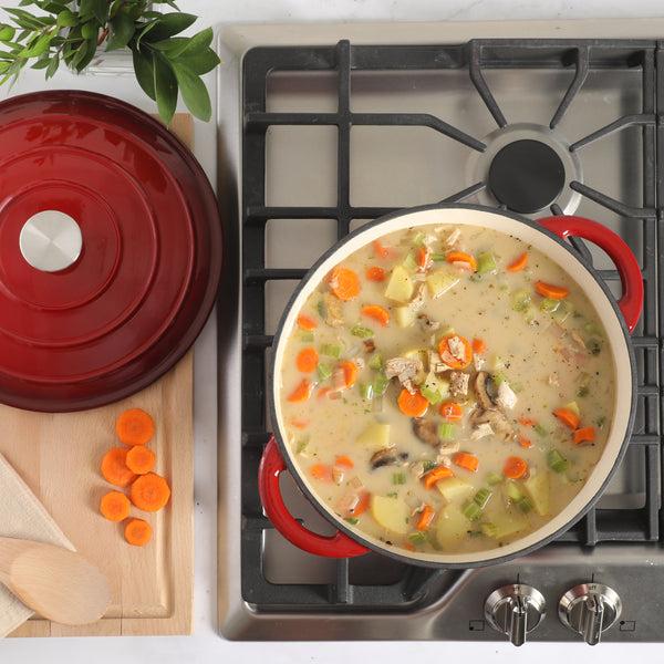 Gibson Home Gibson Home Addlestone 7 Quart Enameled Cast Iron Dutch Oven