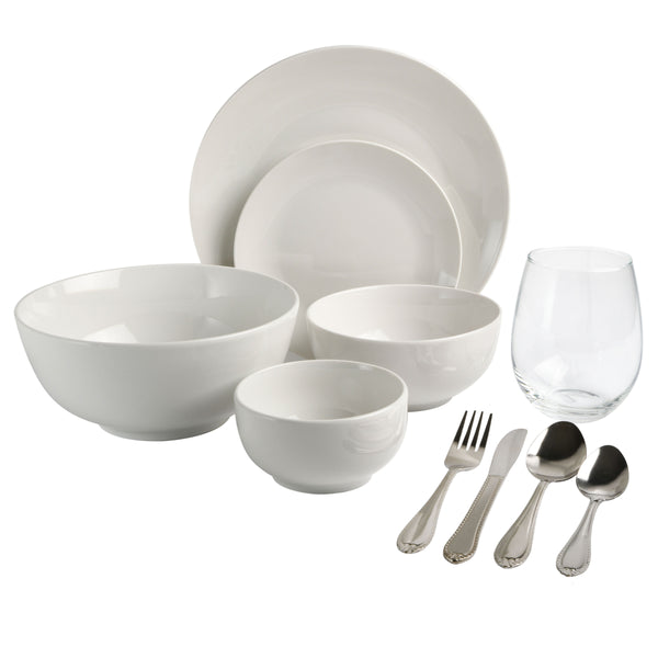 Gibson Home Gibson Home All U Need 60 Piece Plates Bowls Glassware Forks Spoons And Knives (Service For 6) Dinnerware Set