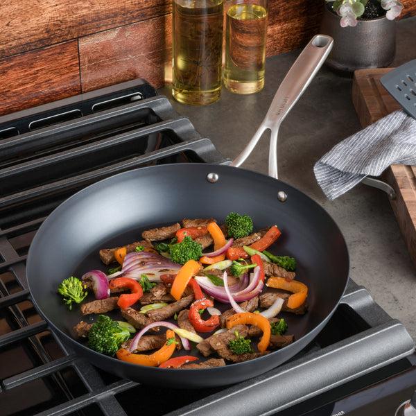 Gibson Home Babish Blue Steel 12" Fry Pan
