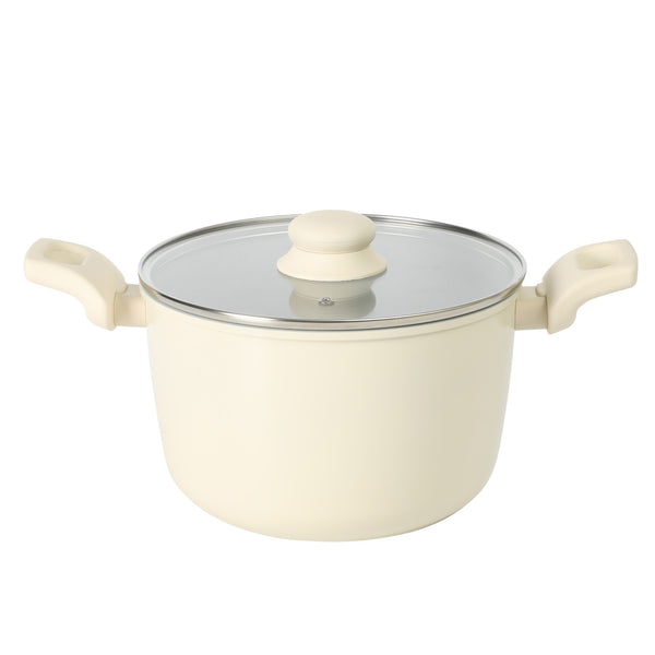 Gibson Home Gibson Home Barnsdall 10 Piece Premium PFA Free Ceramic Nonstick Pots And Pans Aluminum Cookware Set W/ Kitchen Tools - Linen