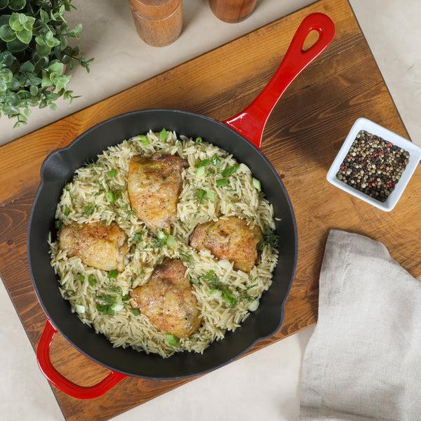 Gibson Home Crock-Pot Enamel Cast Iron Skillet