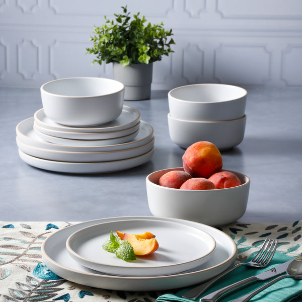 Gibson Home Gibson Home Everyday Essential 12-Piece Stoneware Dinnerware Set