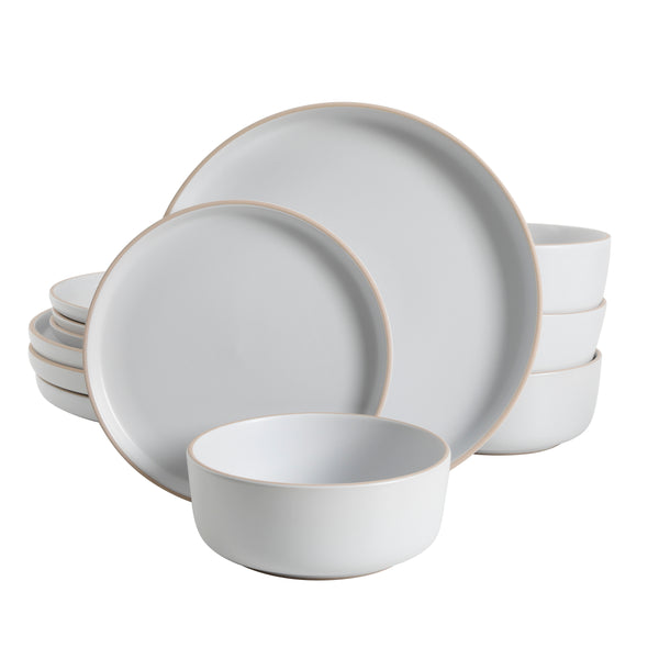 gibson home Gibson Home Everyday Essential 12-Piece Stoneware Dinnerware Set