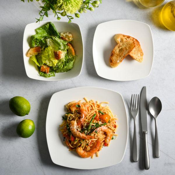 Gibson Home Gibson Home Everyday Square 12-Piece Fine Ceramic Dinnerware Set