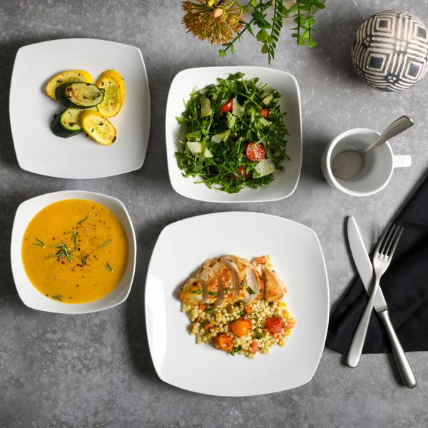 Gibson Home Gibson Home Everyday Square 40-Piece Fine Ceramic Expanded Dinnerware Set