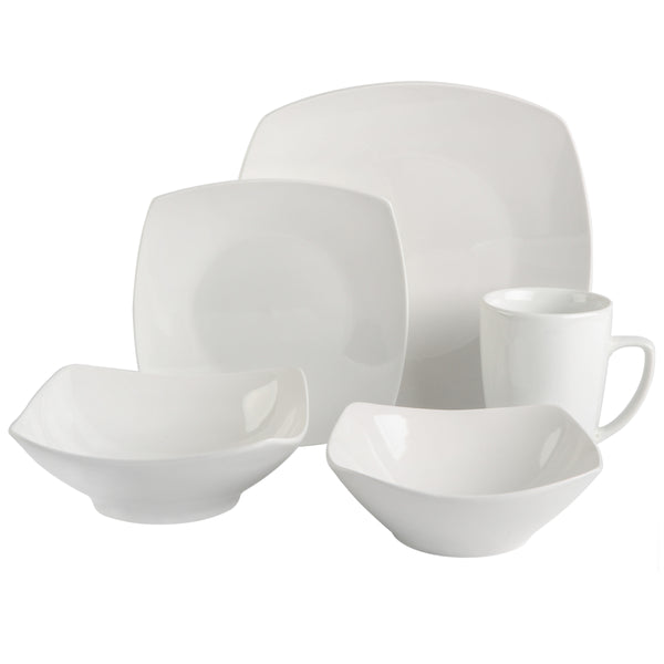 Gibson Home Gibson Home Everyday Square 40-Piece Fine Ceramic Expanded Dinnerware Set