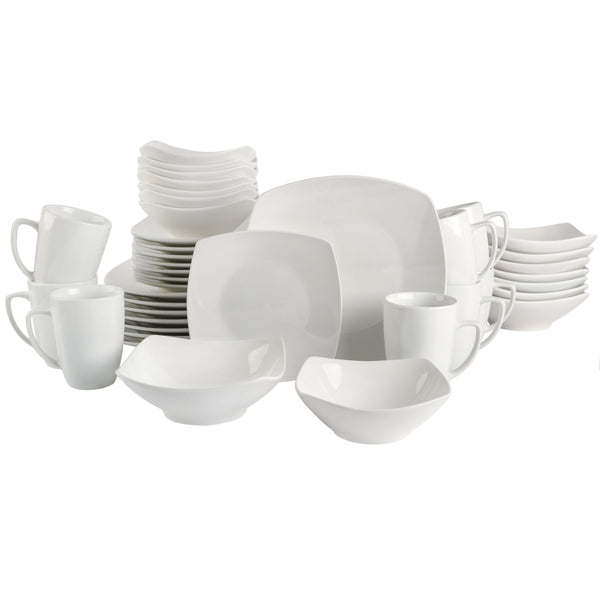 gibson home Gibson Home Everyday Square 40-Piece Fine Ceramic Expanded Dinnerware Set