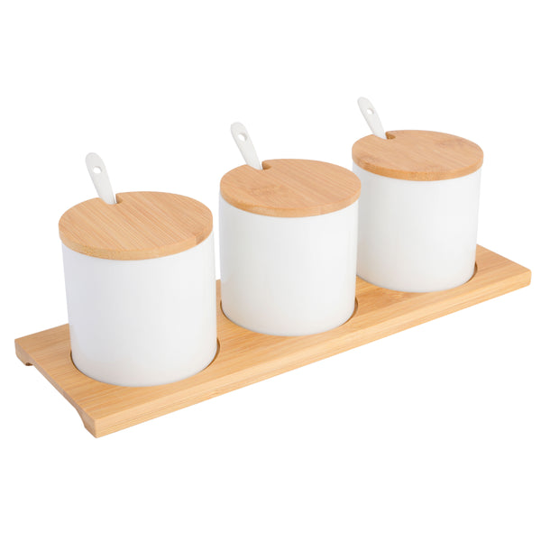 gibson home Gibson Home Gracious Dining 10 Piece Condiment Jars w/ Spoon and Lid Set