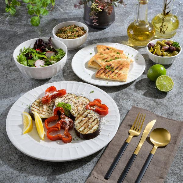 Gibson Home Gibson Home Gracious Dining Gourmet Expressions 40-Piece Embossed Porcelain Dinnerware Set