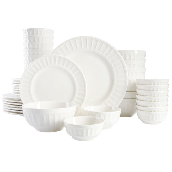 gibson home Gibson Home Gracious Dining Gourmet Expressions 40-Piece Embossed Porcelain Dinnerware Set gibson home Gibson Home Gracious Dining Gourmet Expressions 40-Piece Embossed Porcelain Dinnerware Set
