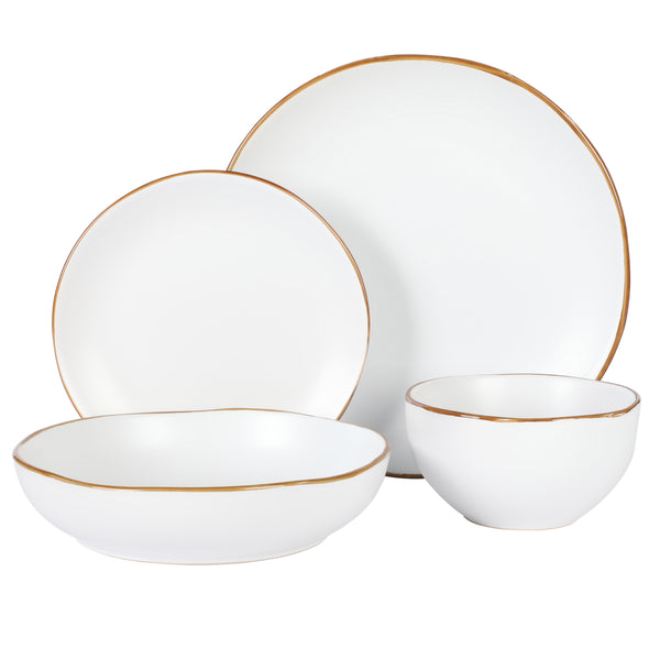 Gibson Home Gibson Home Hazeltine 16 Piece Plates And Bowls Dishes Stoneware Ceramic Dinnerware Set