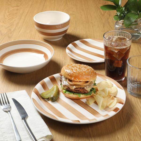 Gibson Home Gibson Home Kenwood Shores 16 Piece Dinnerware Set Stoneware Hand-Painted Plates And Bowls Service For 4 Microwave & Dishwasher Safe