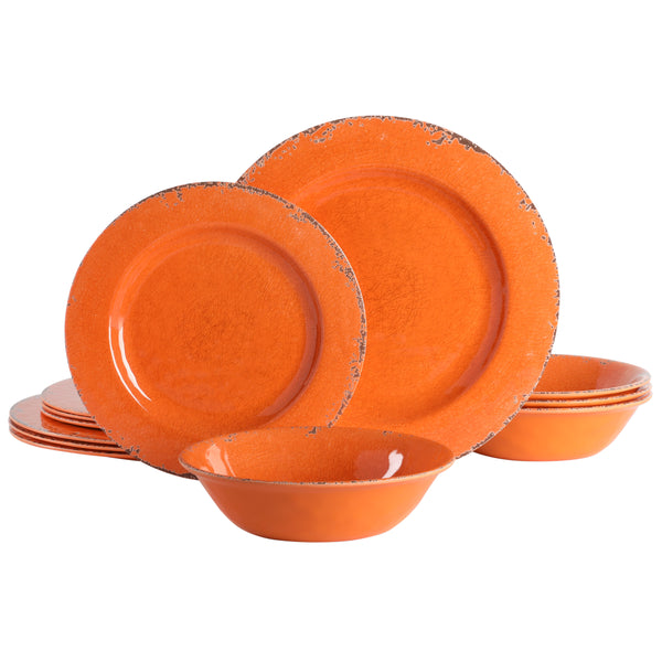 gibson home Gibson Home Mauna 12-Piece Melamine Dinnerware Set