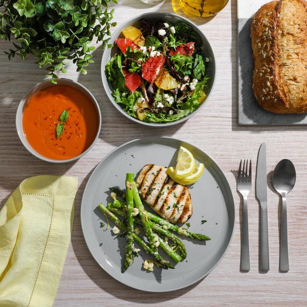 Gibson Home Gibson Home Oslo 12-Piece Porcelain Double Bowl Dinnerware Set