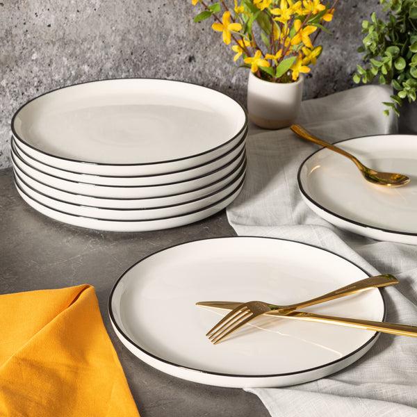 Gibson Home Gibson Home Oslo 8-Piece Porcelain 10.5" Dinner Plate Set