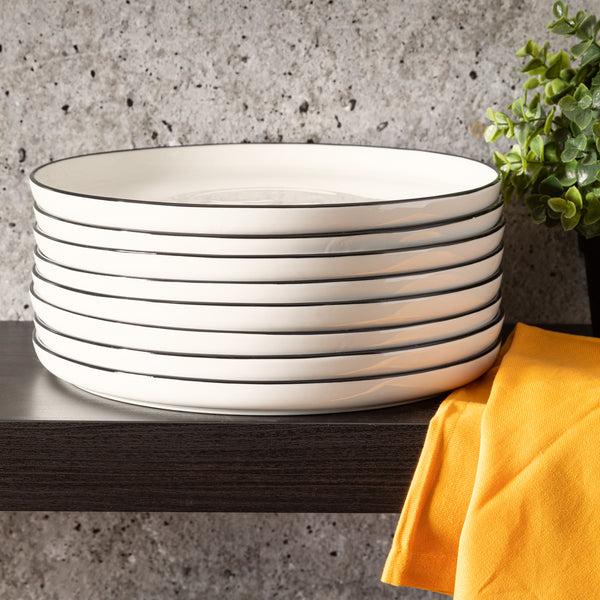 Gibson Home Gibson Home Oslo 8-Piece Porcelain 10.5" Dinner Plate Set