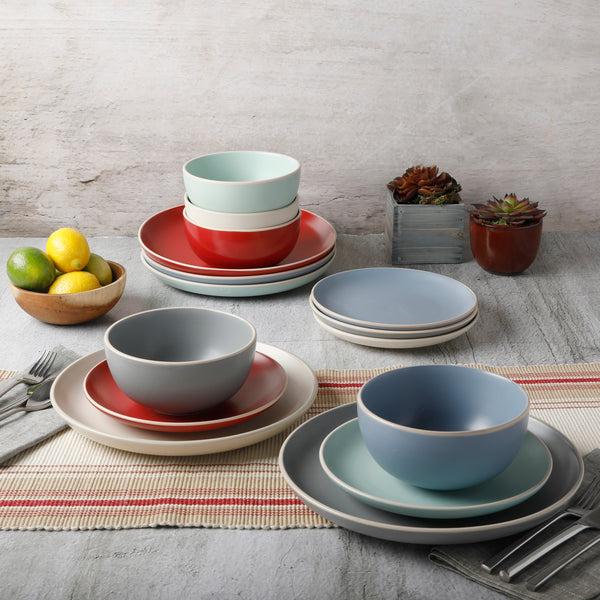 Gibson Home Gibson Home Rockaway 12-Piece Stoneware Dinnerware Set
