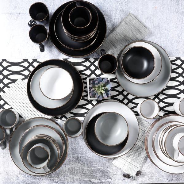 Gibson Home Gibson Home Rockaway Gold 16-Piece Stoneware Dinnerware Set